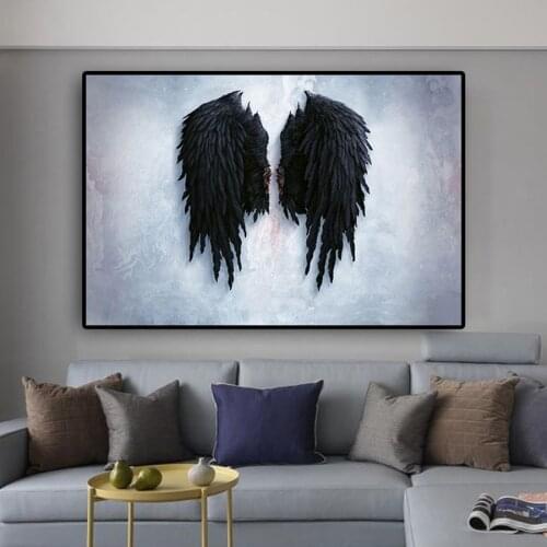 Black White Feather Wings Full Square Round Drill Diy diamond painting 5D mosaic embroidery animal sale home decoration AA2494