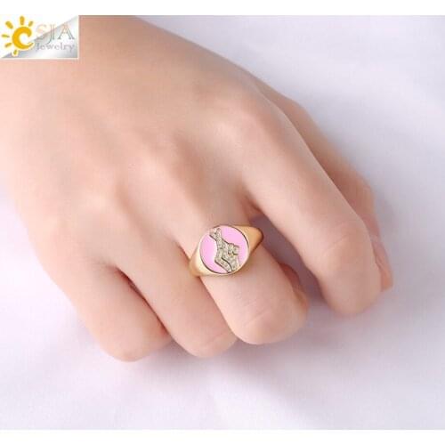 Кольца с фианитами для женщин CSJA Jewelry China At AliExpress