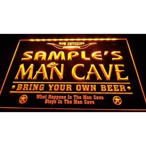 DZ003b- Name Personalized Man Cave Cowboys Bar LED Neon Beer Sign