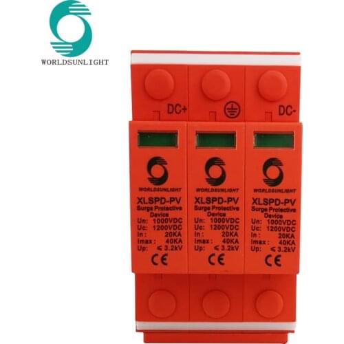 Hot Selling TUV CE 3P DC 1200V SUP4-S40 SPD 20/40KA DC Surge Arrestor Protective Device For Solar Pv System Solar