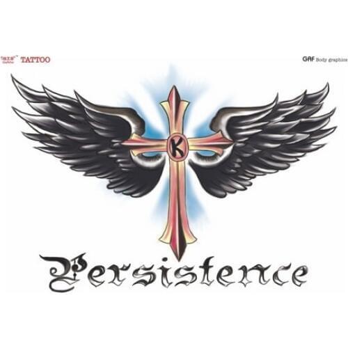 Persevere Tattoo Subsidies Men And Women Waterproof Lasting English Letter Star Fund Self-Improvement Simulation Tattoo