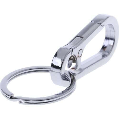 Carabiner Stainless Steel Gourd Buckle Carabiner Keychain Waist Belt Clip Anti-lost Buckle Hanging Keyriing W91F