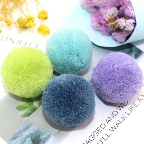 50pcs/bag 30mm Cashmere Pompom DIY Wedding Fur Ball Home Velvet Ball Crafts Clothing Jewelry Scarf Wedding Sewing Accessories