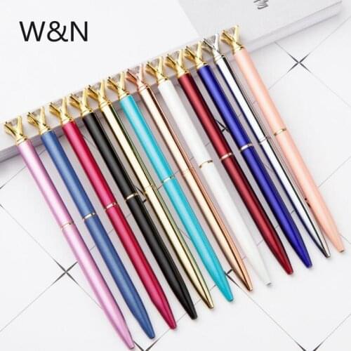1.0 mm Cute Kawaii Diamond Golden Silver Rose Gold Ballpoint Pens Ball Pen For Office School Writing Supplies Student Stationery