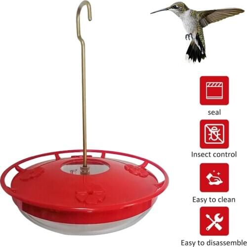 Bird Water Feeder Bottle Hanging Hummingbird Feeder Garden Outdoor Plastic Flower Iron Hook Bird Feeder Zoo Equipment 2020