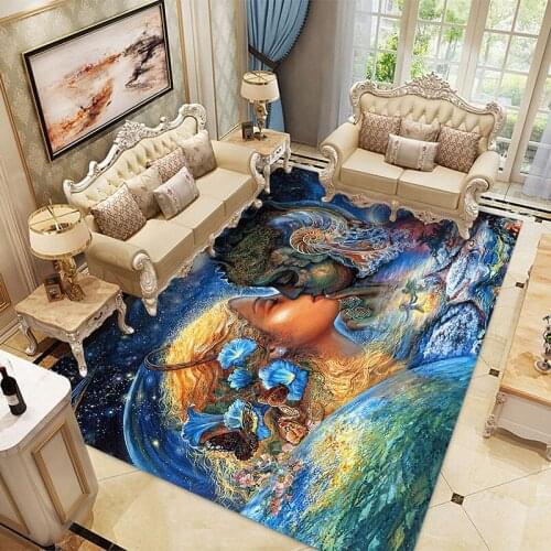 Nordic Starry Sky Carpet Living Room Table Universe Dream Abstract Rug Childrens Room Bedroom Bedside Carpet