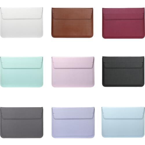 Sleeve with Stand Leather Stand Cover Case For Macbook 11 12 13 15 inches Sleeve Laptop Bags & Cases A1278 A1502 A1706 A1708