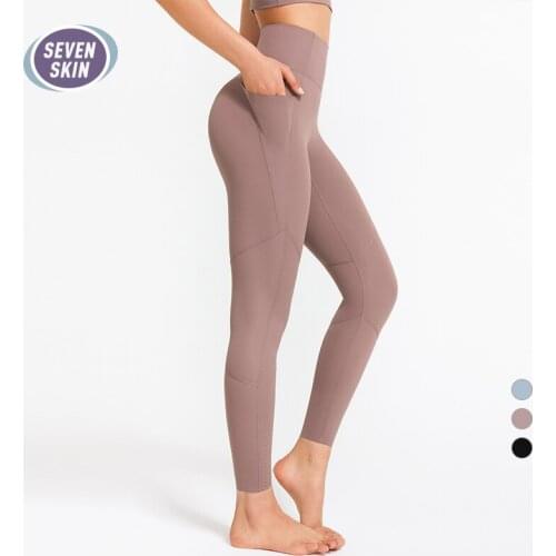 SEVEN SKIN Women Gym Yoga Pants Seamless Tights with Pocket Workout Sports Running Leggings High Waist Fitness Yoga Sportswear