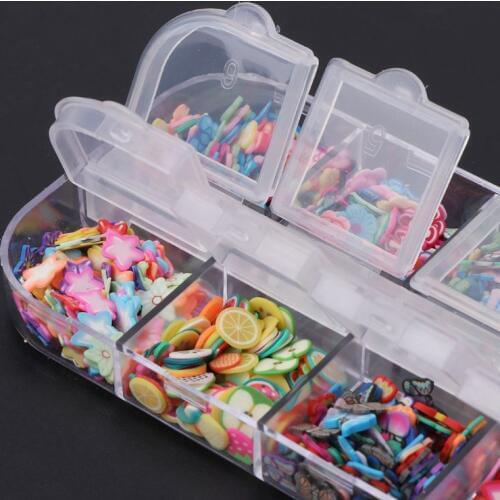 Slime Beads Box Fruit Slice Sprinkles Slime Filler For Handgum Foam Fluffy Slime Clay Mud DIY Supplies Decoration Toys