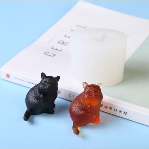 Three-dimensional Kitty Animal Silicone Candy Chocolate Mold Pastry and Bakery Accessories Baking Cake Decoration