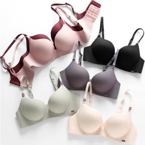 1840 Solid Color Push Up Bra Womens Intimates Sexy Deep U Bras For Women Push Up Lingerie Seamless Comfortable Brassiere