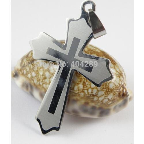 Wholesale 12pcs Stainless Steel Big Cross Pendant Without Chain,Wholesale Jewelry
