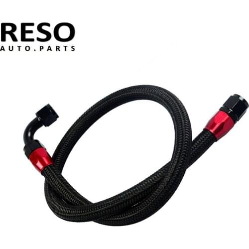 RESO- 1 Meter Nylon Fuel Oil Line 10AN AN10 and Straight AN Swivel Fitting and 90 Degree Swivel Fitting
