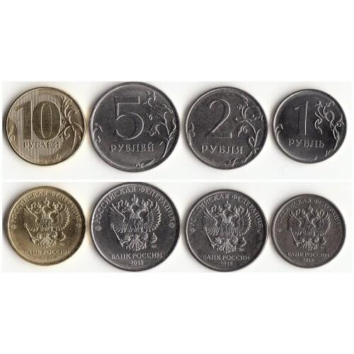 Russian Coins 1 Set 4 Pieces Europe Coins New Original Coin Unc Commemorative Edition 100% Real Eu