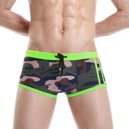 Seobean Brand Sexy Men Swimwear Mens Swimsuits Surf Board Beach Wear Camouflage Man Swimming Trunks Boxer Shorts Swim Suits