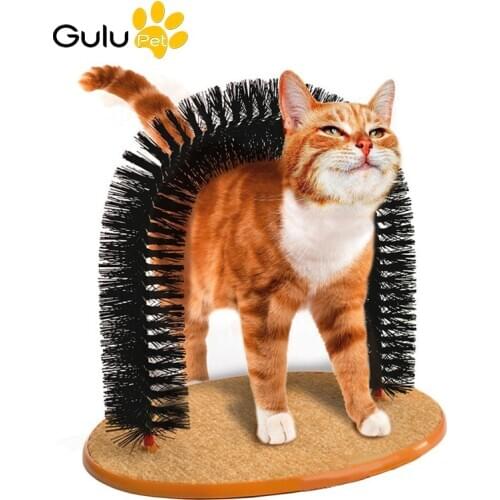 Pet Self-help Arched Hair Rubbing Device Pet Comb Brush Cat Scratching Removal Hair Puppy Comb