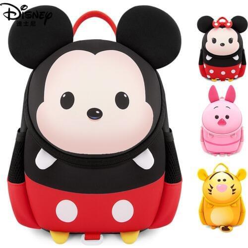 New Disney Bland Waterproof School Book Backpack Ultralight Baby Bags Kids With Traction Rope Anti-lost Bag As a Brithday Gifts