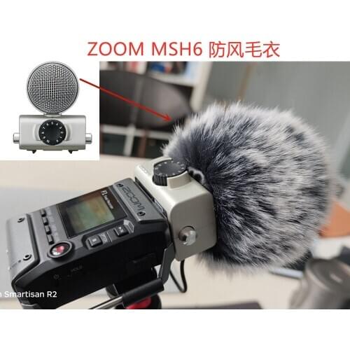 Dead Cat Outdoor Artifical fur Wind Muff Windscreen Shield For Zoom MSH6 Muffler Windshield Microphone cover Blue Mantis