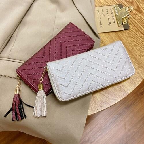 Women Vintage PU Leather Zipper Clutch Purse Casual All-match Card Money Bag Fashion Evening Ladies Top-handle Long Wallet