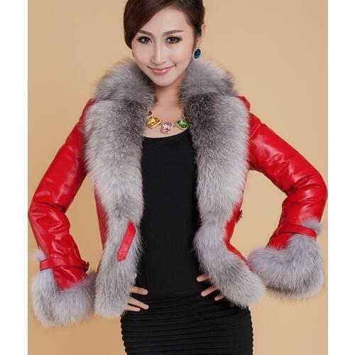 KMETRAM Winter Jacket Women Faux Leather Jacket Women Faux Fur Collar Parka Women Clothes 2020 Warm Parkas Chaqueta Mujer MY3345