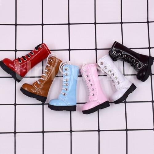 1 Pair Cool Fashion Mid-calf Martin Boots Doll Shoes for Blyth, Pullip, Barbies, Azone 1/6 Doll Accessories