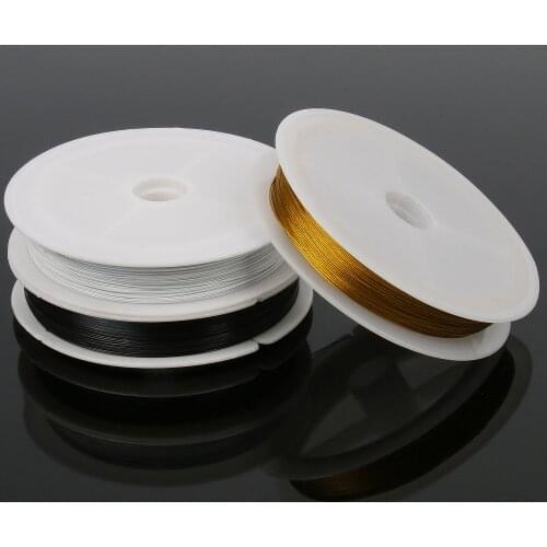 1 Roll Gold Color Stainless Steel Cord Beading Wire Dia 0.3/0.38/0.45 mm For Jewelry Making DIY Beading Cord String Accessories