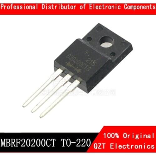 10pcs/lot MBRF20200CTG MBRF20200CT MBRF20200 20200CTG B20200G 20A/200V TO-220F Schottky diode new original In Stock