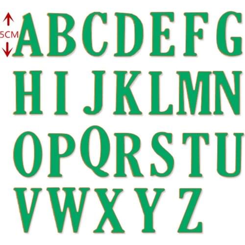 26pcs/set 5cm English Alphabets Letters Metal Cutting Dies for DIY Scrapbooking Paper Cards Making Decorative Crafts 2021 New