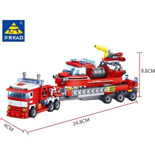 348Pcs City Fire Station Car Building Blocks Sets Brinquedos Firefighter Trucks Bricks Figures Educational Toys For Children