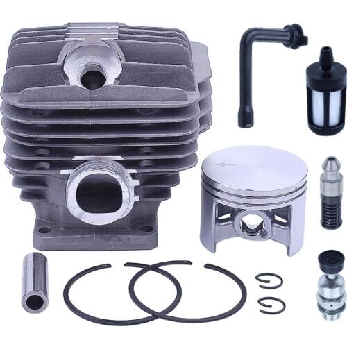 52mm Cylinder Piston Kit for STIHL 046 MS460 Chainsaw Replacement Parts w Decompression Valve Fuel Oil Line Filter 1128 120 1217