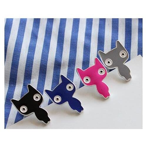8pcs/ lot fashion jewelry accessories metal enamel cute kitty cat badge pins