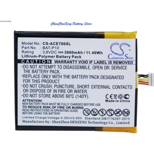 Cameron Sino 3000mAh Battery BAT-P10 for Acer E39, Liquid E700, Liquid E700 Triple