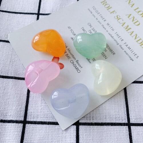 DIY jewelry accessories wholesale resin acrylic color transparent simple heart earrings bracelet accessories materials