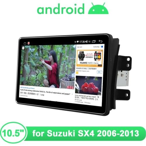 10.5'' Car Radio Stereo Central Multimedia Android 10 For Suzuki SX4 2006-2013 Support Bluetooth WiFi DVR OBD2 Back-Up Camera