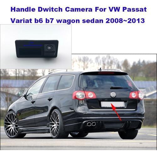 Auto Rear View Camera For vw Passat Variat wagon sedan b6 b7 2008 2009 2010 2011~2013 backup camera HD Trunk Handle Camera CCD
