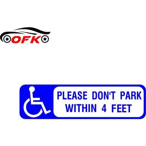 OFK Interesting Wheelchair Disability Lift Mobility Car Sticker Accessories Styling Decal Window Cover PVC 15cm*4cm