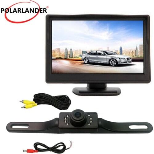 Car Monitor Reversing Camera Wireless Transmitter 7 LED 8 LED Parking Monitor 5 Inch TFT HD Desktop Night Vision GPS Long-Term