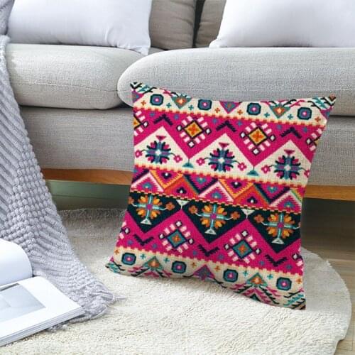Bohemian Throw Pillows Case Brown Cushions Decorative Linen Comfortable Cover Cushion Geometric Cushion Cover Home Pillowcase
