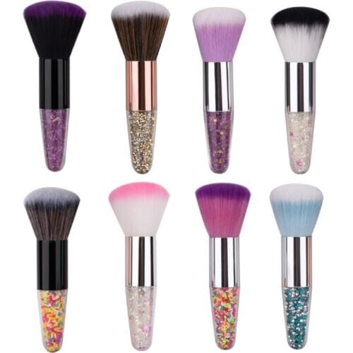 Large Brush diamond makeup brush face foundation powder eyeshadow Large loose powder blush brush with lid makeup brush tool