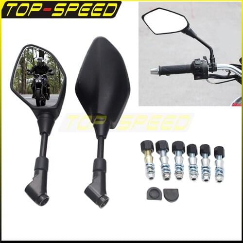 Motorcycle Black Rearview Mirror For YAMAHA MT-09 Tracer MT-10 MT-25 FJ-09 FZ-07 FZ-09 FZ-10 Tracer 900/GT Tenere 700 2015-2020
