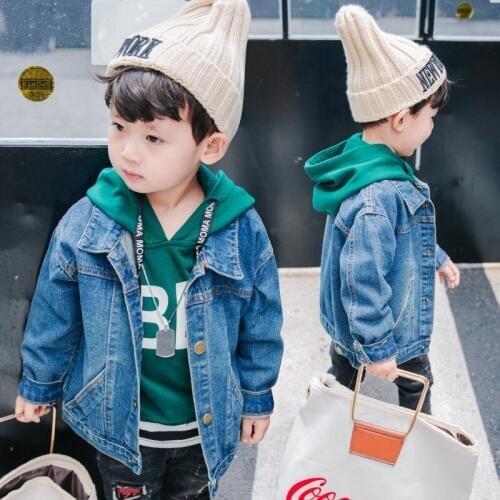 Children Clothing Fashion Boy and Girls Denim Jackets 2018 New Spring Autumn Kids Cowboy Coats Toddler Outwear Baby Clothes 3-8Y