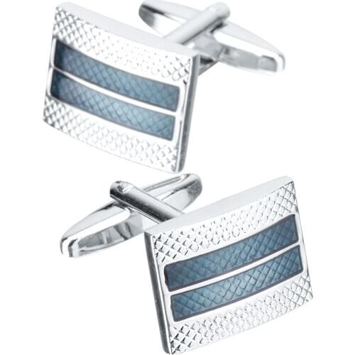 Elegant Mens Rectangle Cufflinks Geometric Shape Business Formal Cuff Links