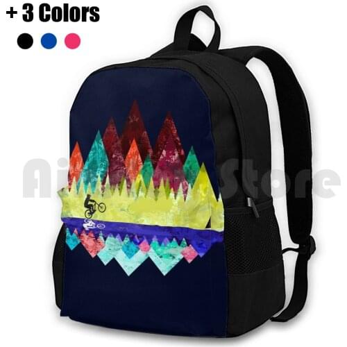 Mtb Trails Outdoor Hiking Backpack Waterproof Camping Travel Bike Mtb Ride Mountain Bike Bicycle Cyclist Bmx Rider Biker Sport