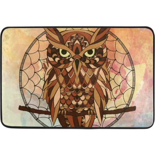 Hot Welcome Mat Owl Doormats Bathroom Kitchen Carpets Home Floor Mats Living Room Anti-Slip Rug 40X60cm Carpet Rugs