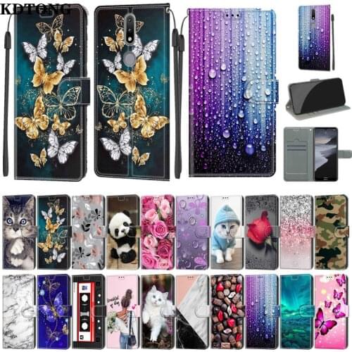 Leather Phone Case for Nokia 2.4 2.3 1.4 Funda Fashion Flip Wallet Bracket Multi Function Shockproof Protection Cover Coque Capa