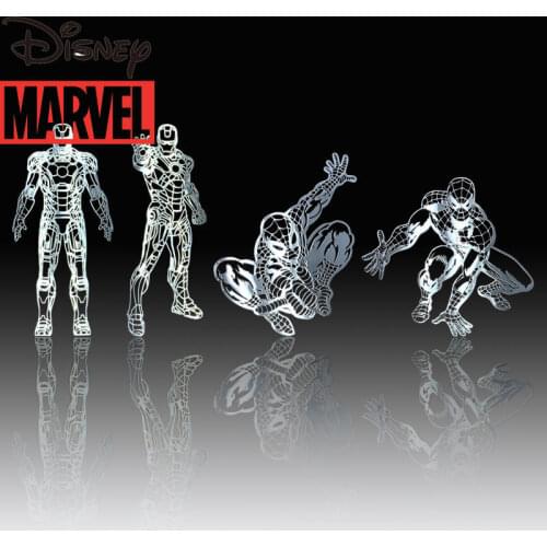 Disney Marvel Avengers Iron Man Spiderman Metal Stickers Mobile Phone Stickers Mobile Phone Case Laptop Decoration