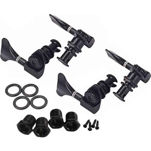 Metal 2R2L Ukulele Tuning Pegs Tuners 1:24 Gear Ratio For Ukulele Guitar