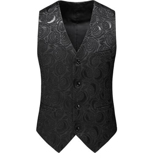 2021 Mens Suit Vest Slim Fit Solid Color Single Breasted Formal Business Wedding Waistcoat Gilet Homme Brand Men Suit Vest