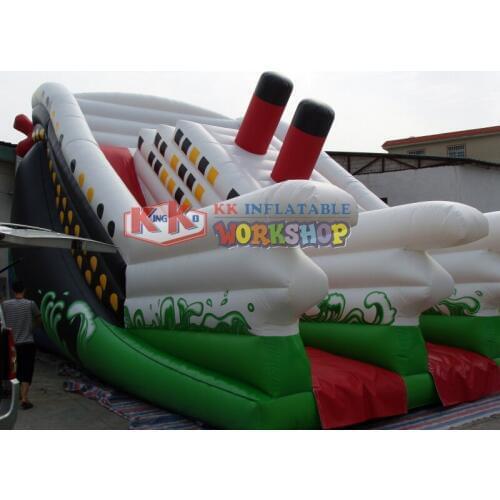 Customized inflatable titanic slide inflatable slide with double slide for Sale
