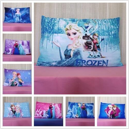 Frozen Elsa and Anna Princess Pillow Cases for Girls Bedroom Pillow Cover Shams Kids Bed Decoration Childrens Home 1 Piece 3D
